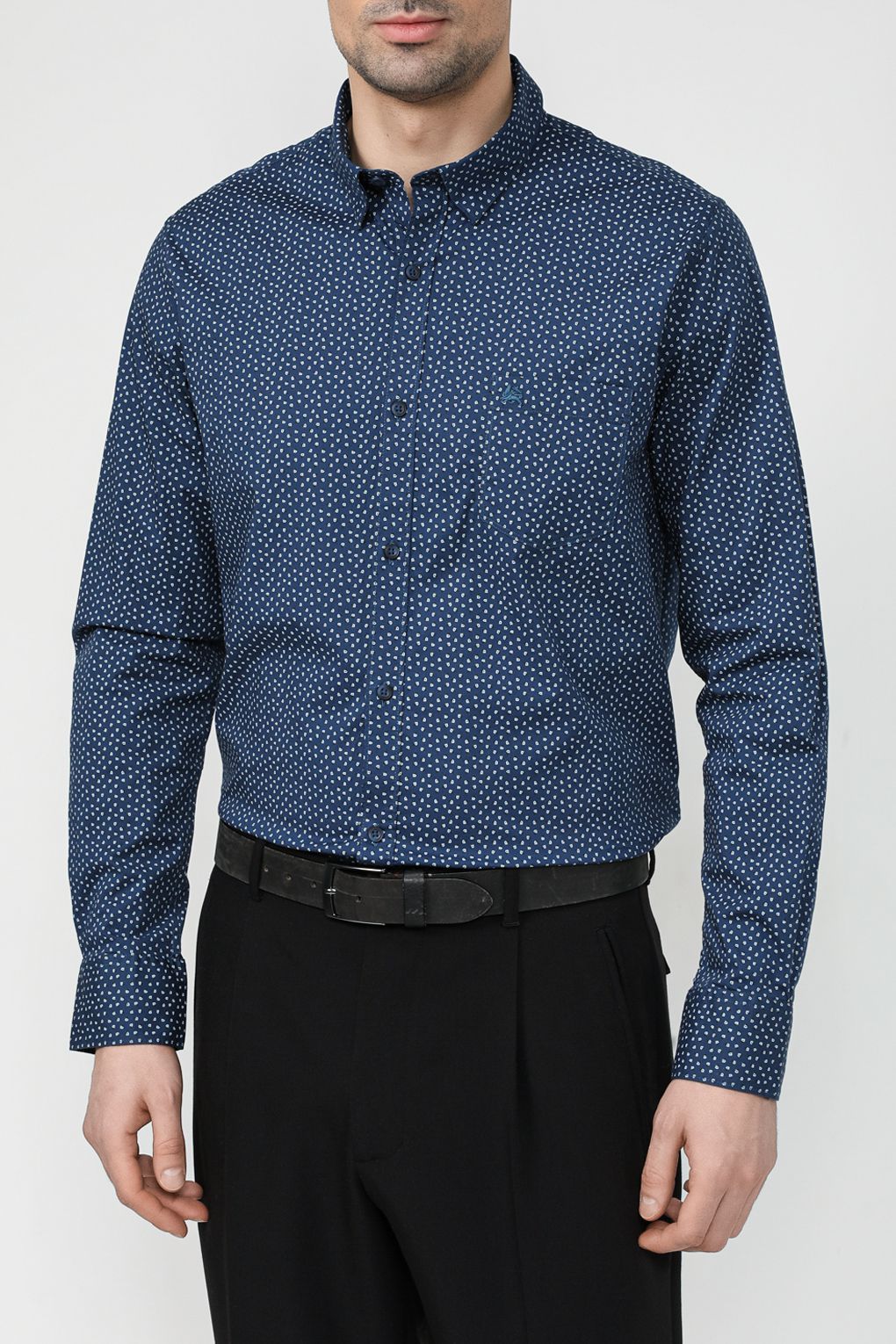 

Рубашка мужская LERROS 23D1471 синяя 2XL, Синий, 23D1471