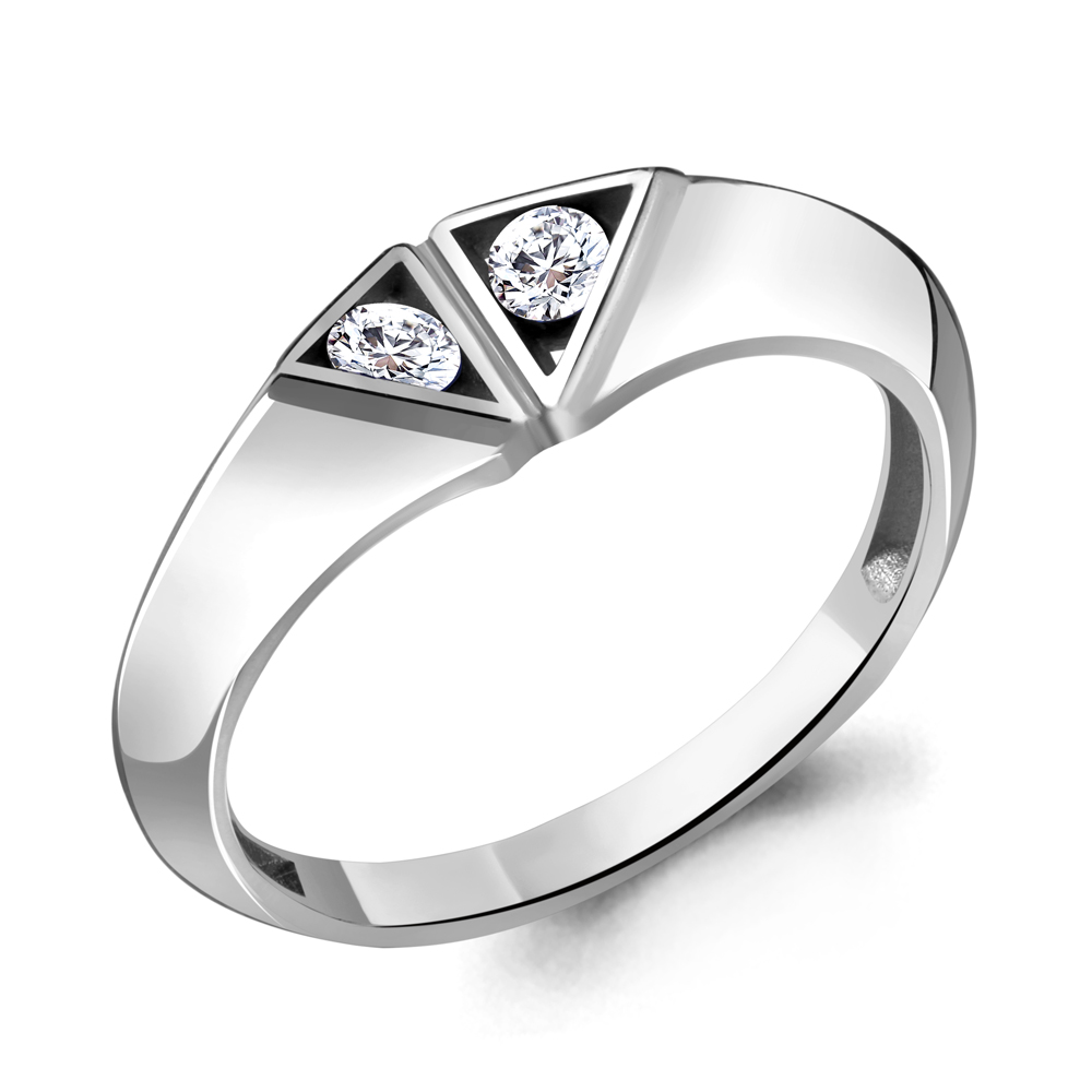 

Кольцо из серебра с фианитом р. 17,5 Aquamarine 68829А_925_р, 68829А_925_р