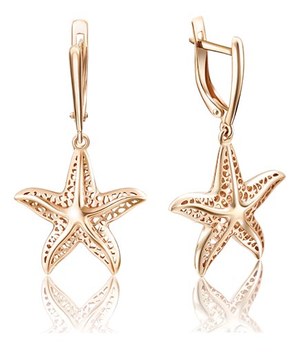 

Серьги из красного золота PLATINA jewelry 02-3697-00-000-1110-48, 02-3697-00-000-1110-48