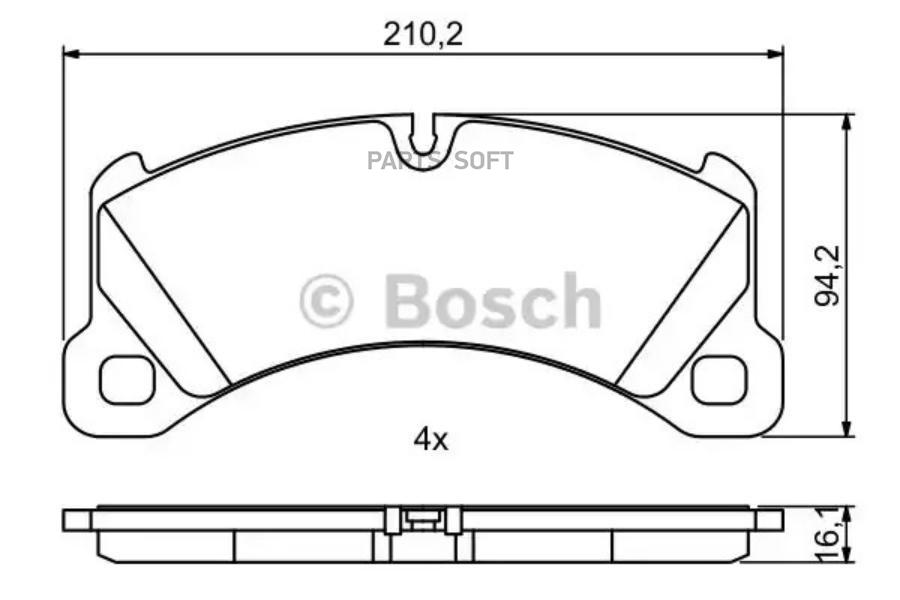 

Тормозные колодки Bosch передние дисковые 986494757