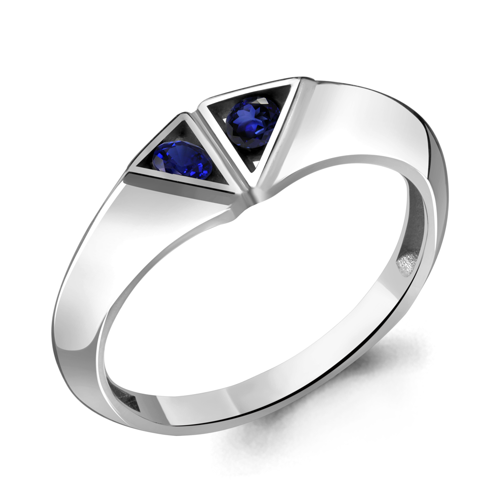

Кольцо из серебра с сапфиром р. 19 Aquamarine 68829Б_925_р, 68829Б_925_р