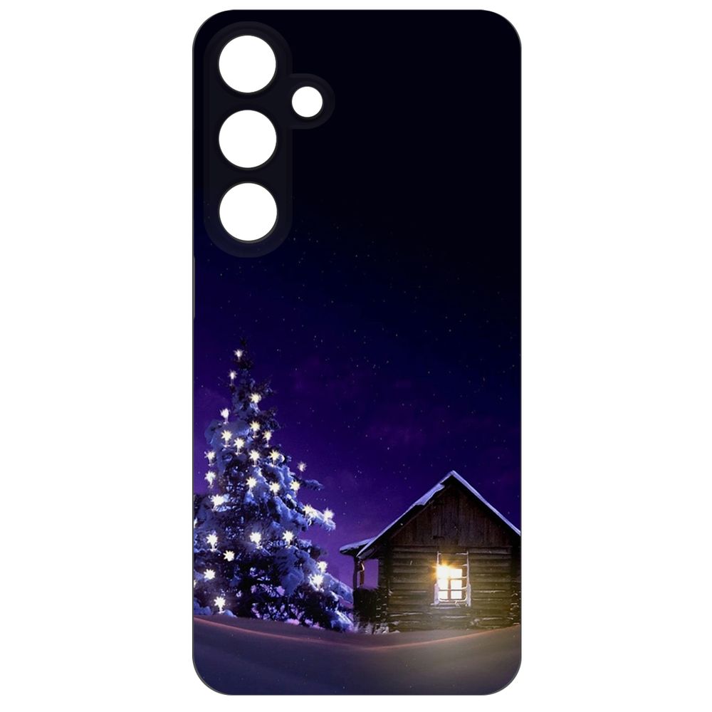 

Чехол-накладка Krutoff Soft Case Зимний домик для Samsung Galaxy S24+ черный