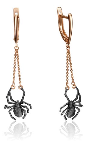 

Серьги подвески из красного золота PLATINA jewelry 02-4259-00-000-1110-48, 02-4259-00-000-1110-48