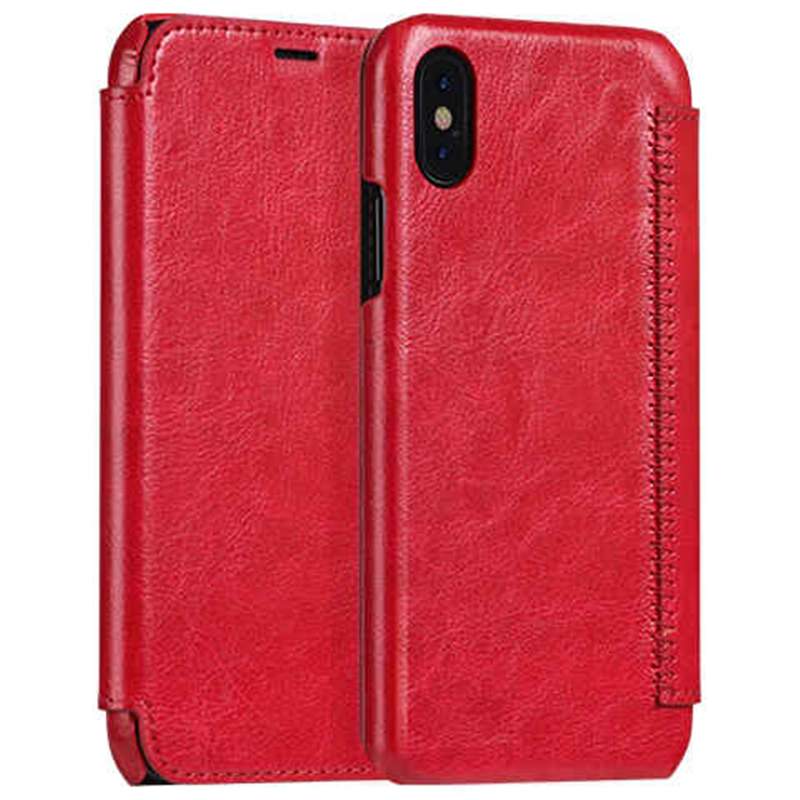 

Чехол-книжка для iPhone X/XS, HOCO, Crystal, красный
