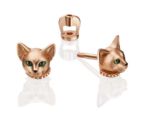 

Серьги-пусеты из красного золота с эмалью PLATINA jewelry 02-4335-00-000-1110-25, 02-4335-00-000-1110-25