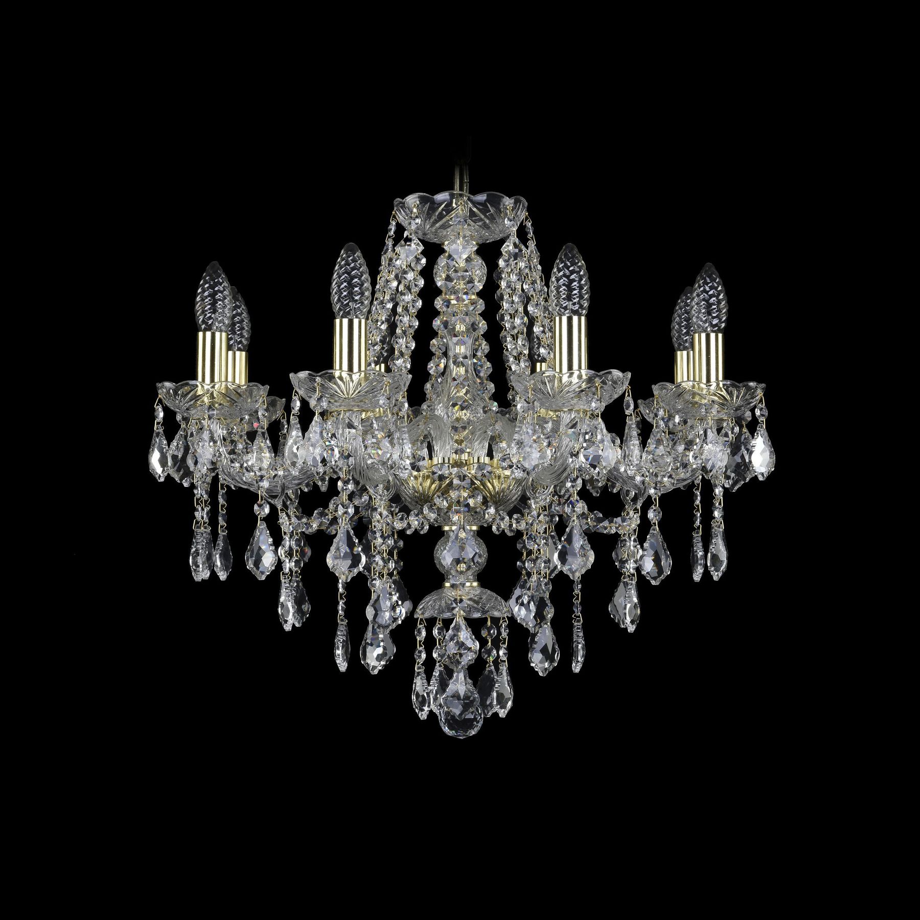 

Хрустальная люстра 1415/8/200 G Leafs Bohemia Ivele Crystal, 1415/8/200 G Leafs