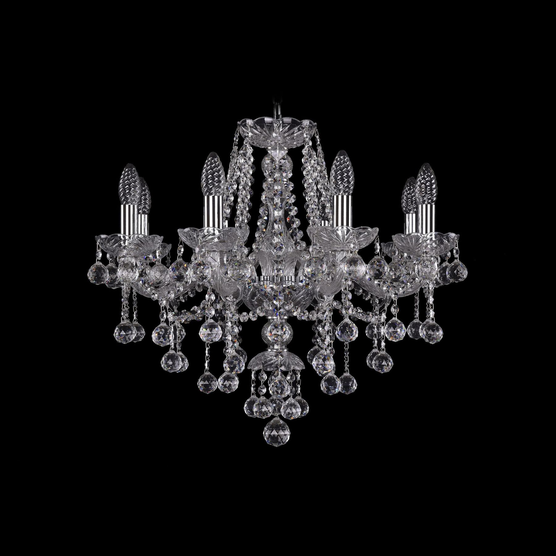 

Хрустальная люстра 1415/8/200 Ni Balls Bohemia Ivele Crystal, 1415/8/200 Ni Balls