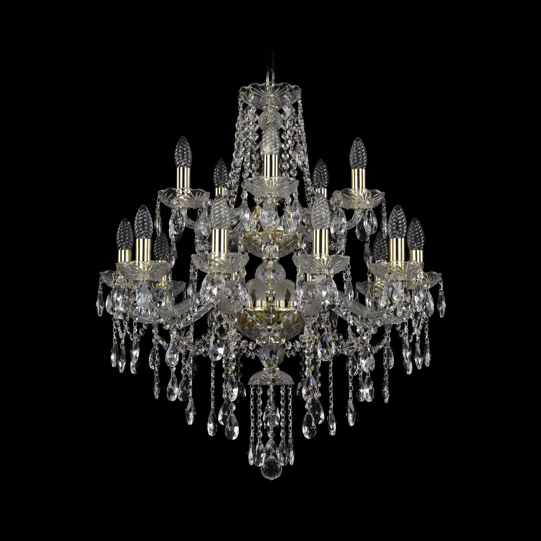 фото Хрустальная люстра 1415/10+5/220/2d g bohemia ivele crystal
