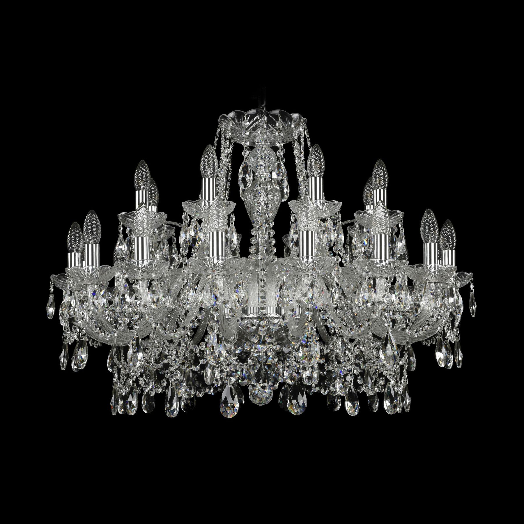 фото Хрустальная люстра 1411/16+8/300 ni bohemia ivele crystal