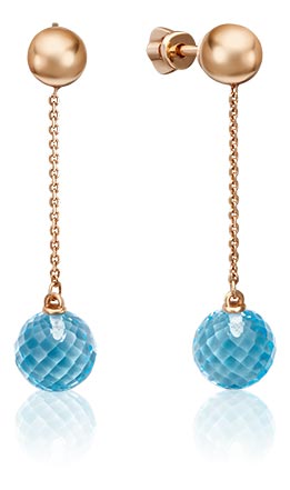 

Серьги из красного золота с топазом PLATINA jewelry 02-4417-00-201-1110-46, 02-4417-00-201-1110-46
