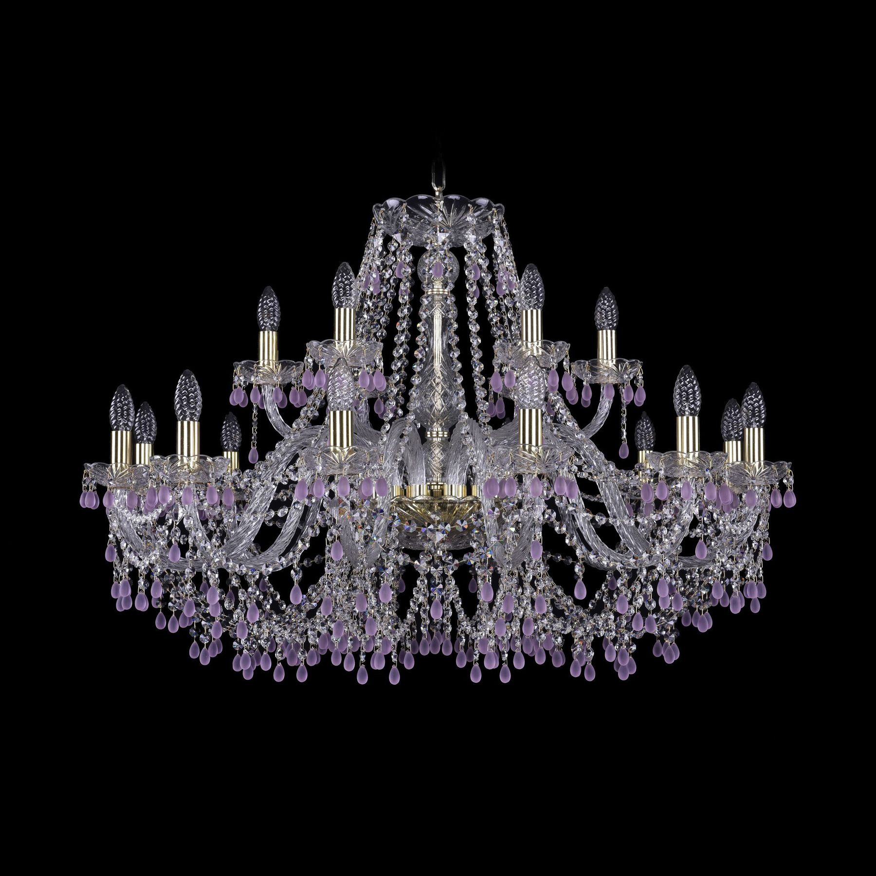 фото Хрустальная люстра 1410/12+6/360 g v7010 bohemia ivele crystal