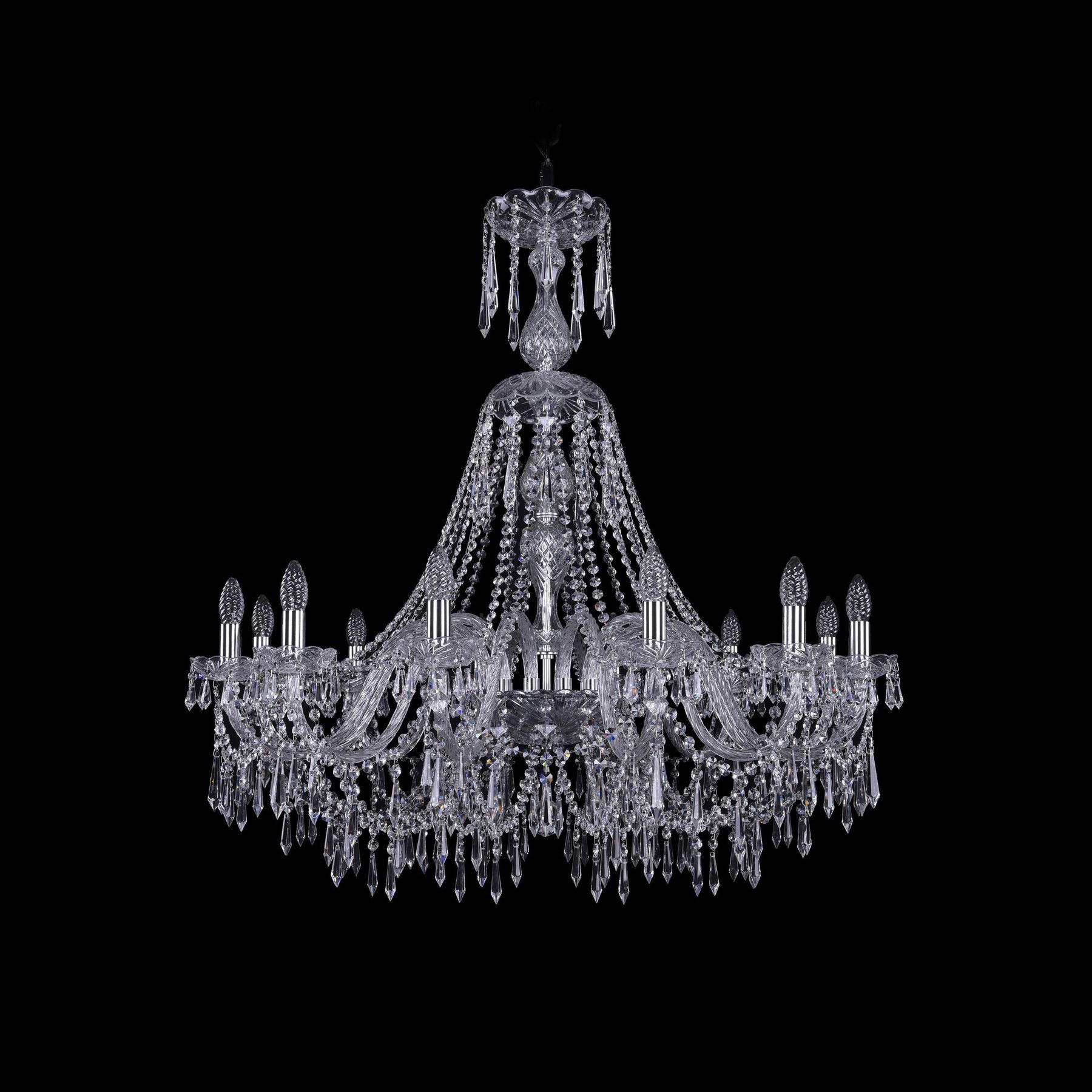 фото Хрустальная люстра 1403/12/360/xl-100 ni bohemia ivele crystal