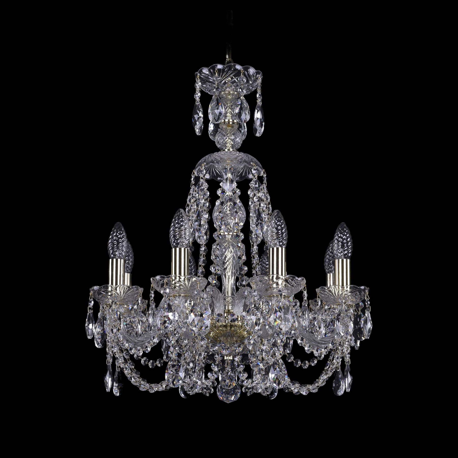 

Хрустальная люстра 1406/8/160/XL-59 G Bohemia Ivele Crystal, 1406/8/160/XL-59 G
