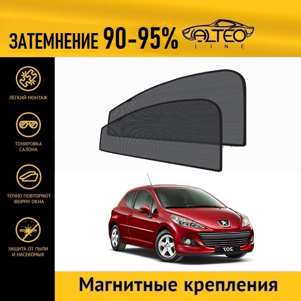 

Автошторки ALTEO на Peugeot 207, 1рестайлинг (2009-2011) хэтчбек 3d