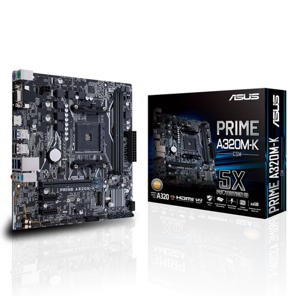 

Материнская плата ASUS PRIME A320M-K/CSM (90MB0TV0-M0EAYC), PRIME A320M-K/CSM