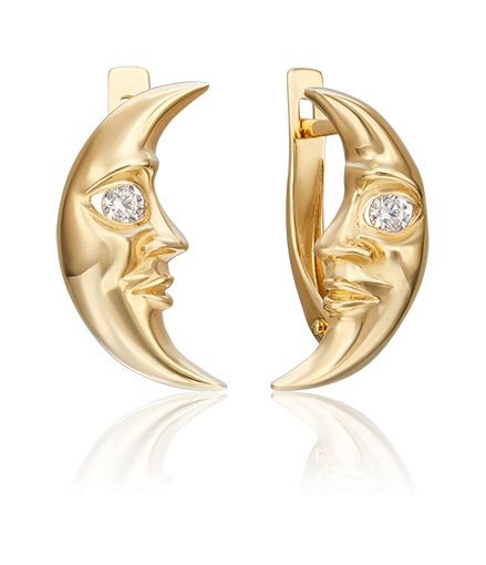 

Серьги из желтого золота с фианитом PLATINA jewelry 02-4537-00-401-1130-03, 02-4537-00-401-1130-03