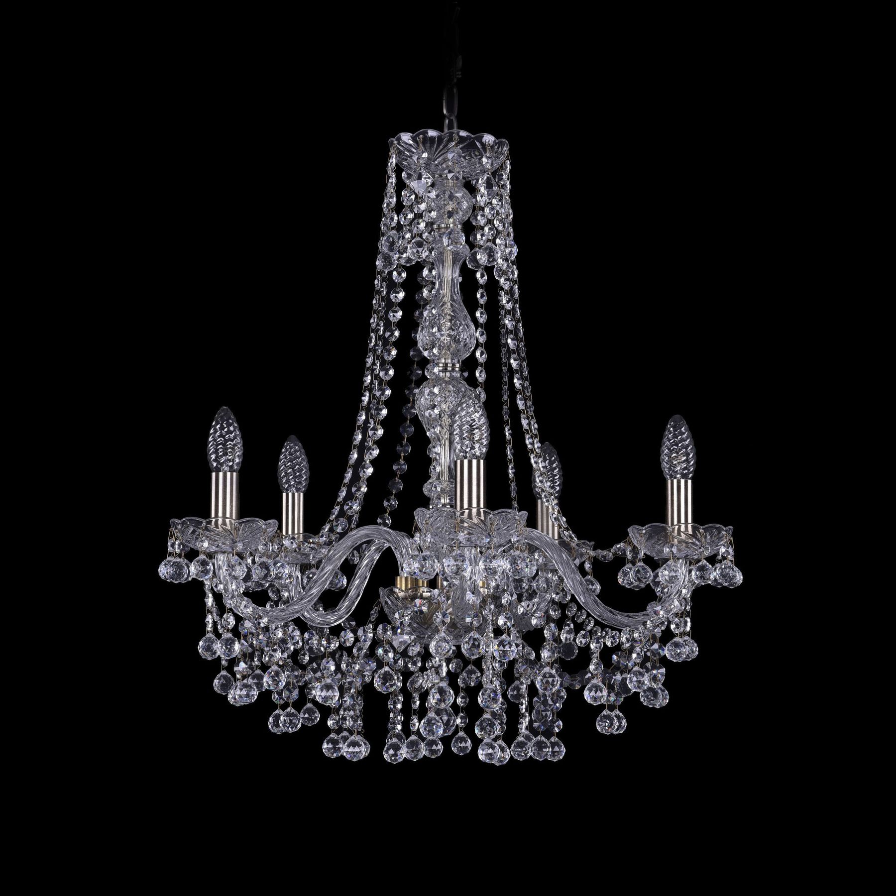 

Хрустальная люстра 1409/5/195/h-63 Pa Bohemia Ivele Crystal, 1409/5/195/h-63 Pa