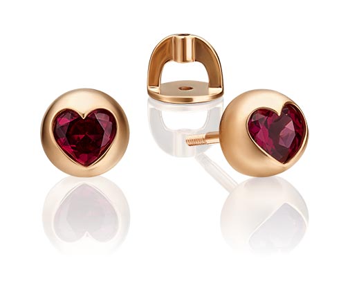 

Серьги-пусеты из красного золота с гранатом PLATINA jewelry 02-4577-00-204-1110-57, 02-4577-00-204-1110-57