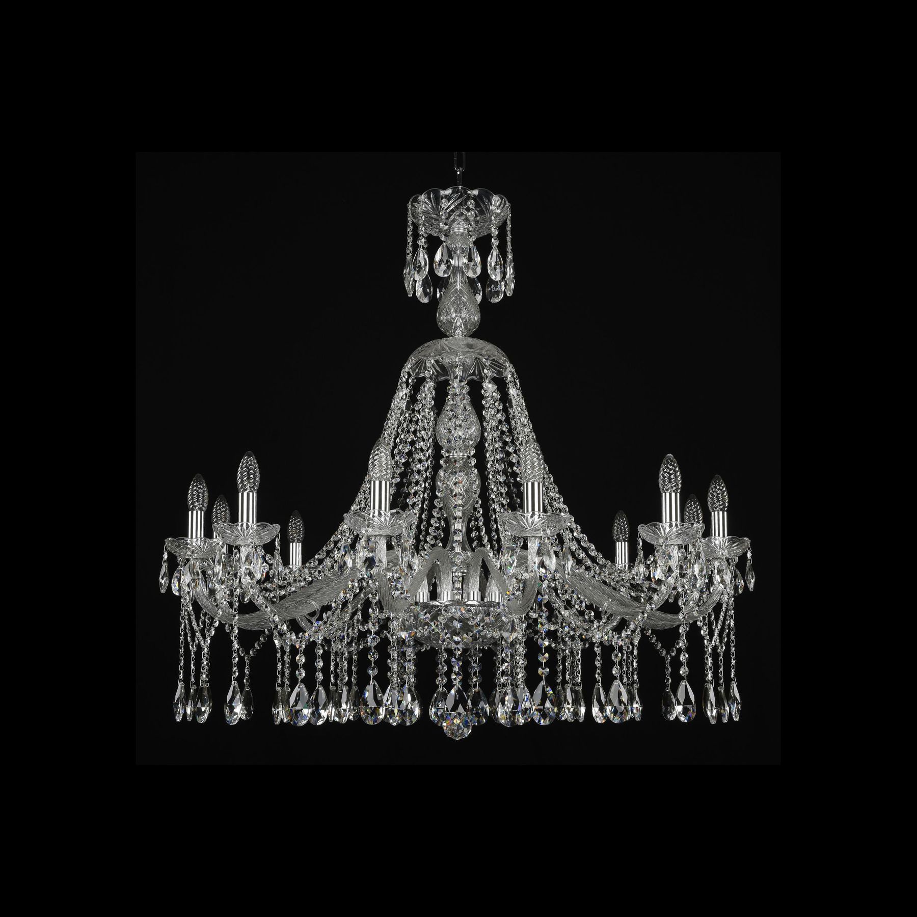 фото Хрустальная люстра 1413/12/360/xl-100 ni bohemia ivele crystal