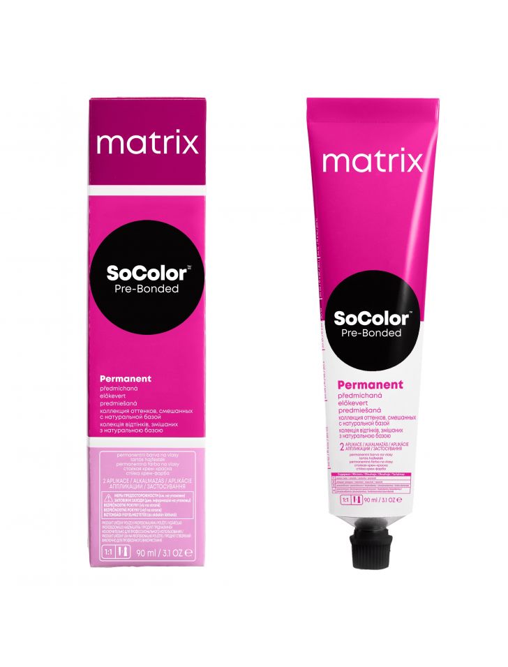 Купить Краска для волос Matrix SoColor Pre-Bonded 6NA темный блонд натурально-пепельный, 90 мл, Краска для волос Mx SB 6NA темный блондин натуральный пепельный