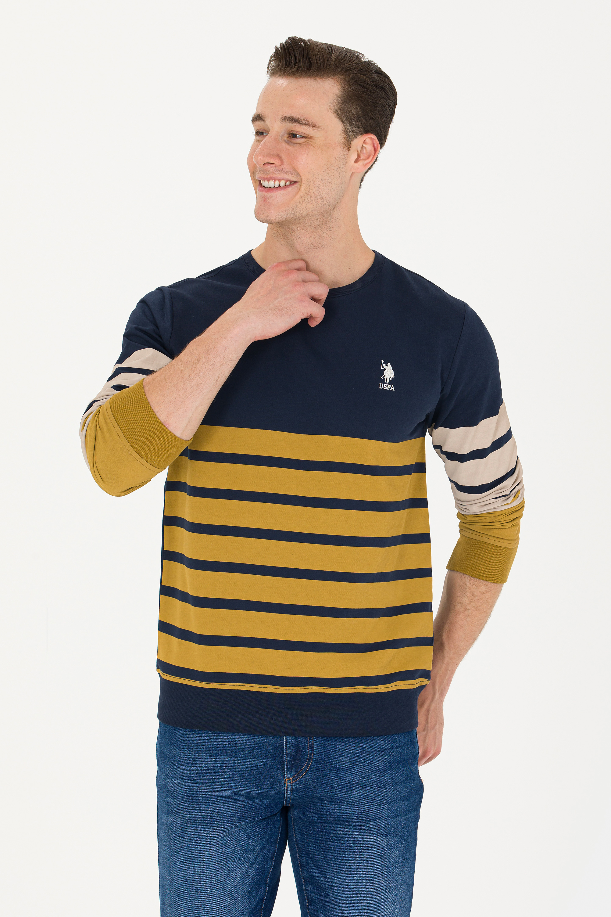 

Свитшот мужской US Polo G081SZ0820CALABAS-E синий M, G081SZ0820CALABAS-E