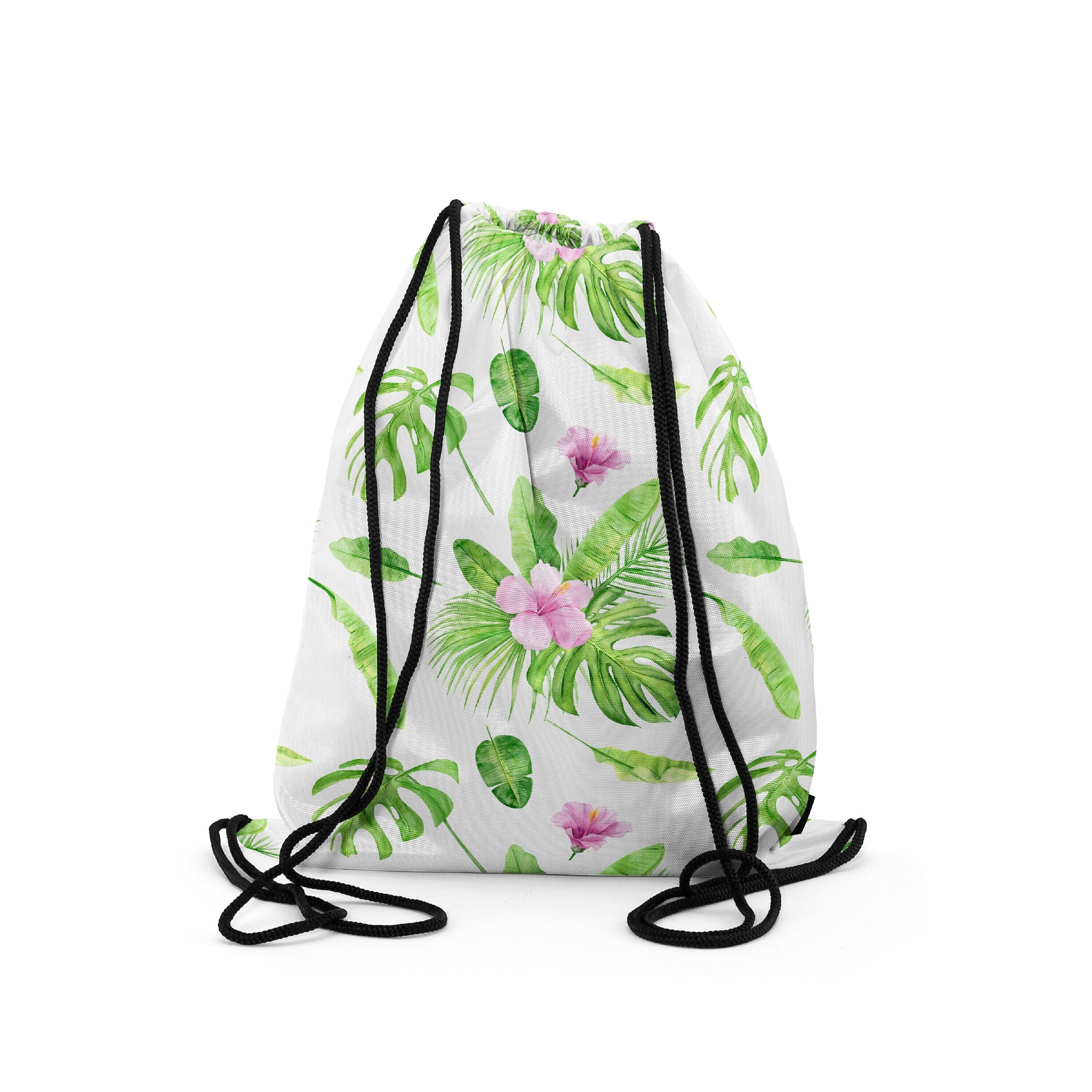 

Мешок-рюкзак для сменной обуви Burnettie WatercolorTropicalPattern8, Зеленый