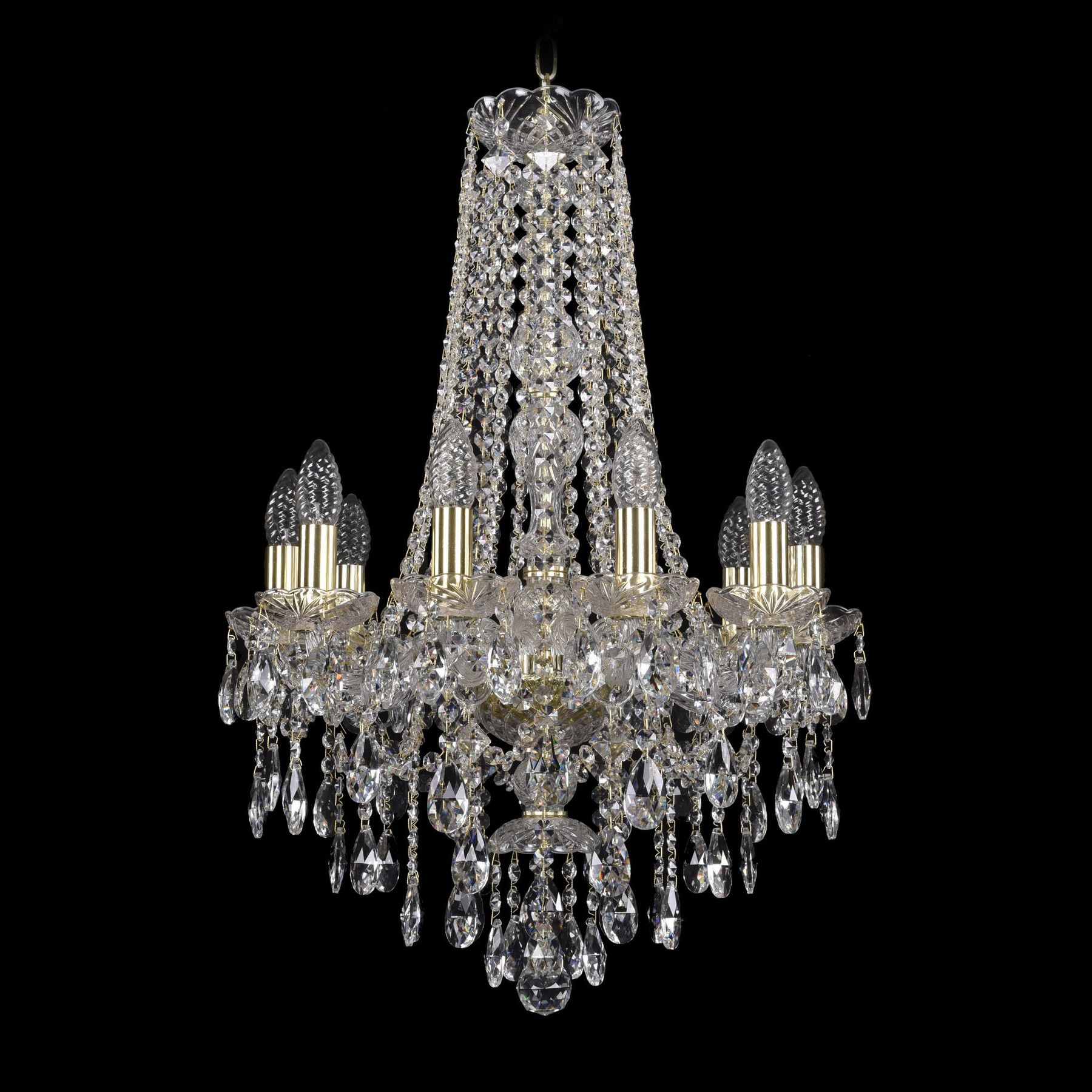 фото Хрустальная люстра 1415/10/165/h-70 g bohemia ivele crystal