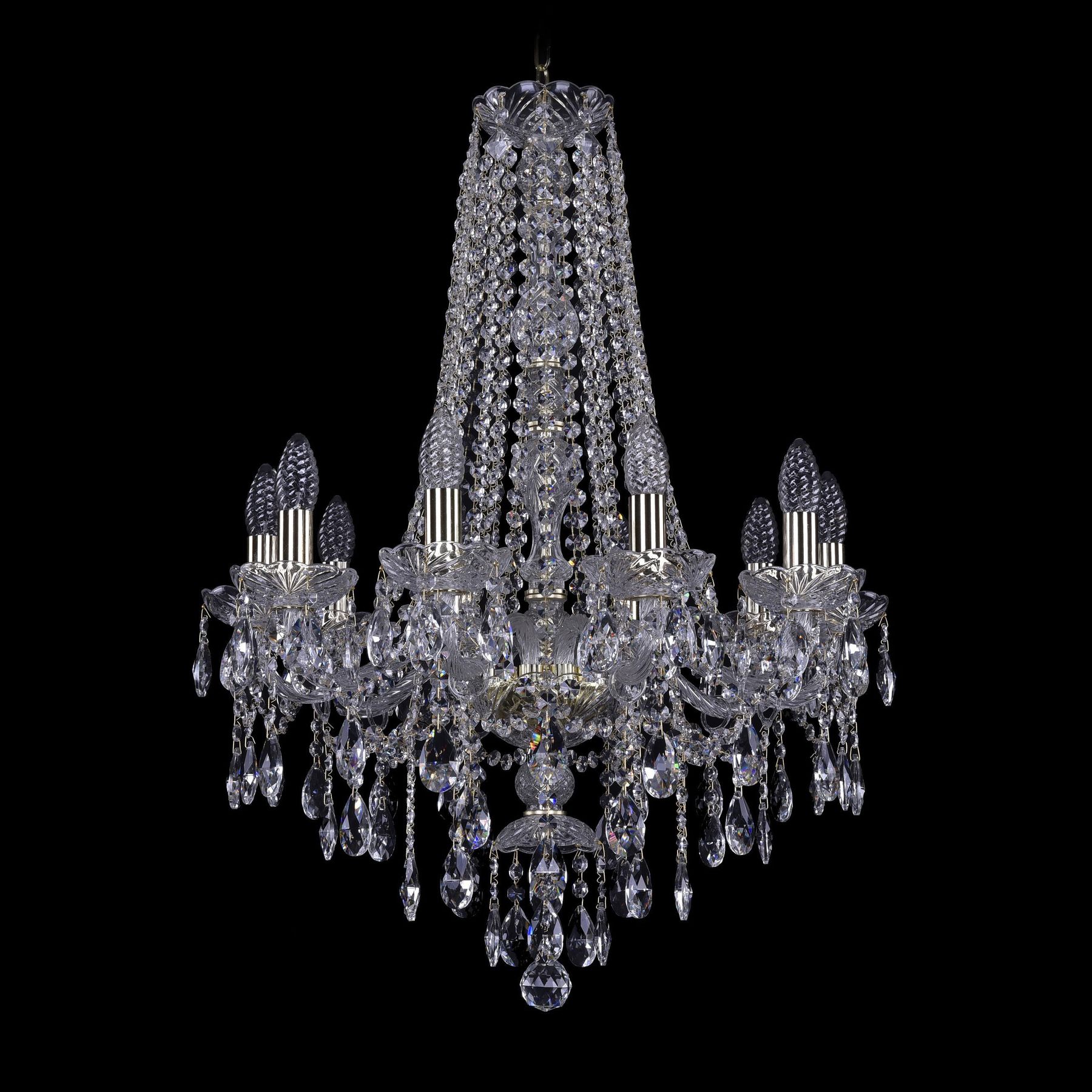 фото Хрустальная люстра 1415/10/200/h-75 g bohemia ivele crystal