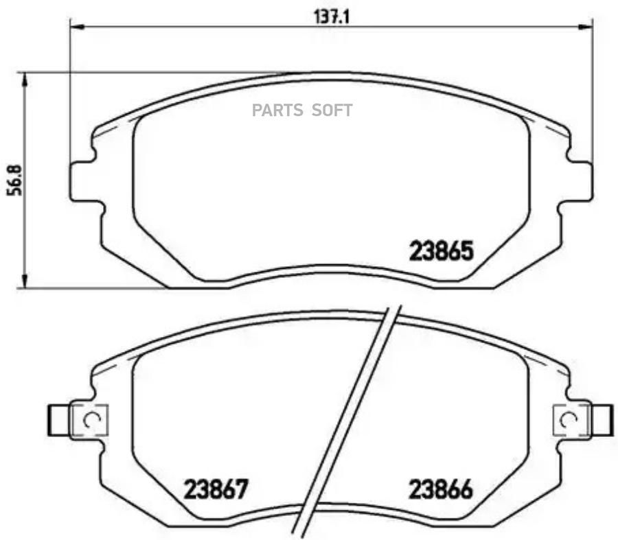 

Комплект тормозных колодок Brembo P78013