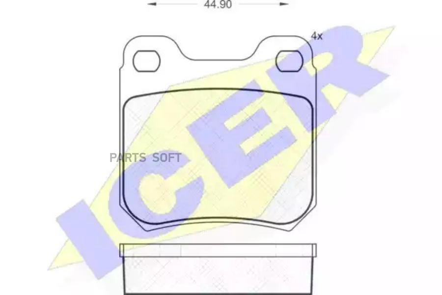 

Колодки Задние Opel Oma/B/Vecb Icer 180692 Icer арт. 180692