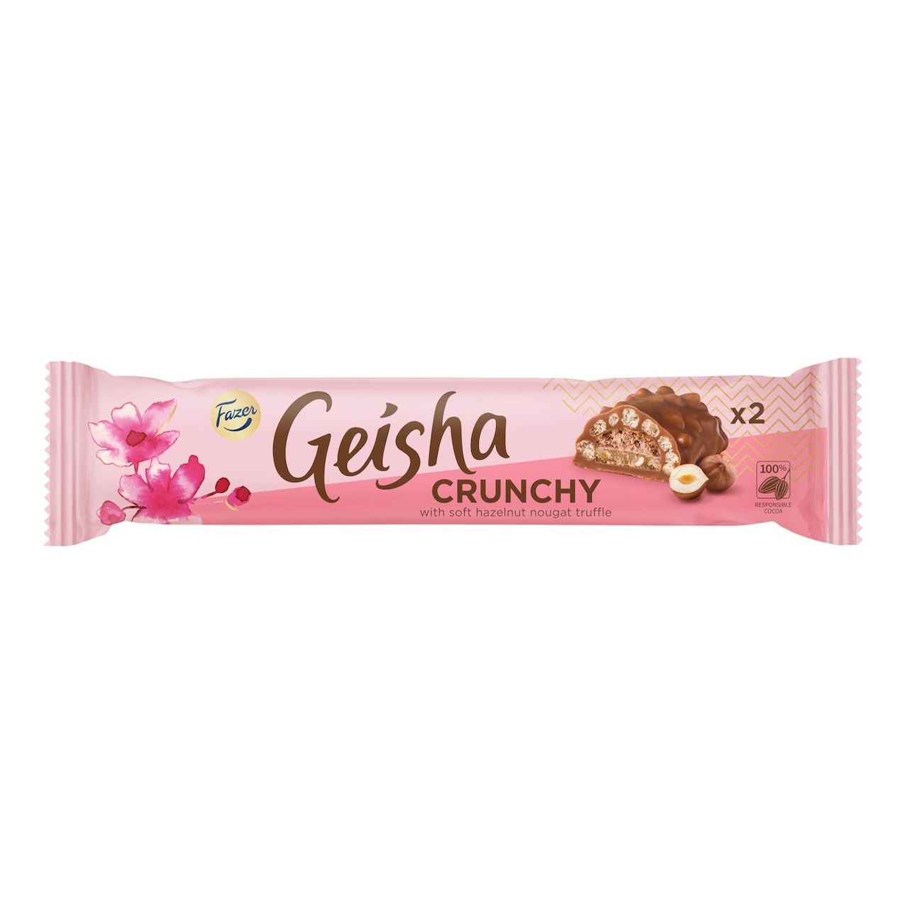 Батончик Fazer Geisha Crunchy шоколадный с нугой 50 г