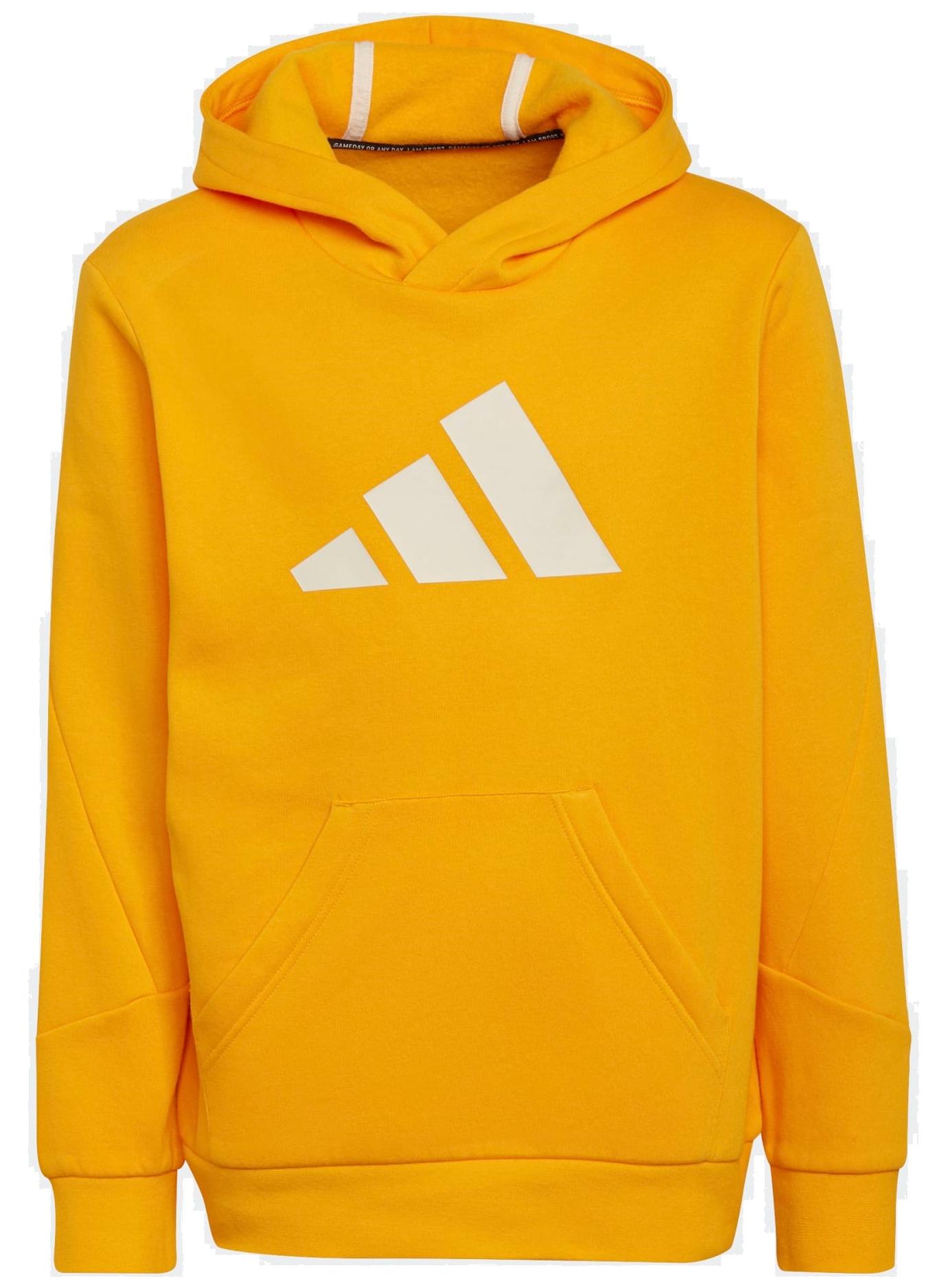 фото Худи детское adidas u 3 bar fl желтый р.164