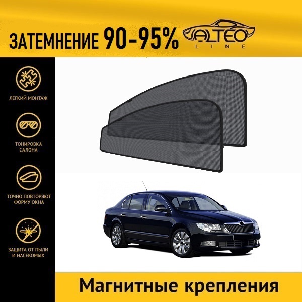 

Автошторки ALTEO на Skoda Superb 2 (2008-2013) лифтбек