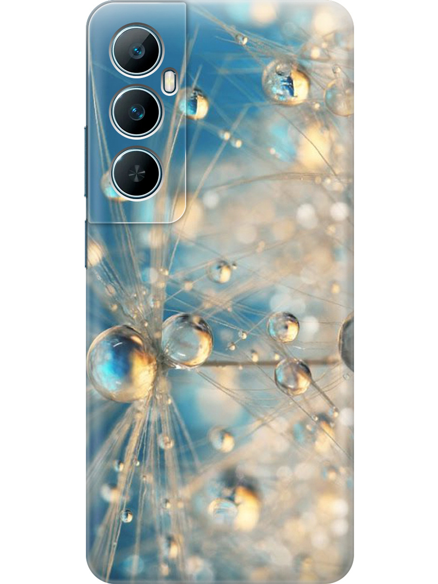 

Силиконовый чехол на Realme C65 с принтом "Одуванчик в капельках", Прозрачный;бежевый;синий, 783983821