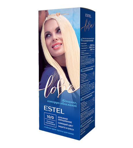 Крем-краска для волос Estel Love 10/0 Блондин платиновый