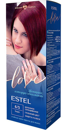 Крем-краска для волос Estel Love 6/5 Бордо обложка диплом об окончании аспирантуры бордо