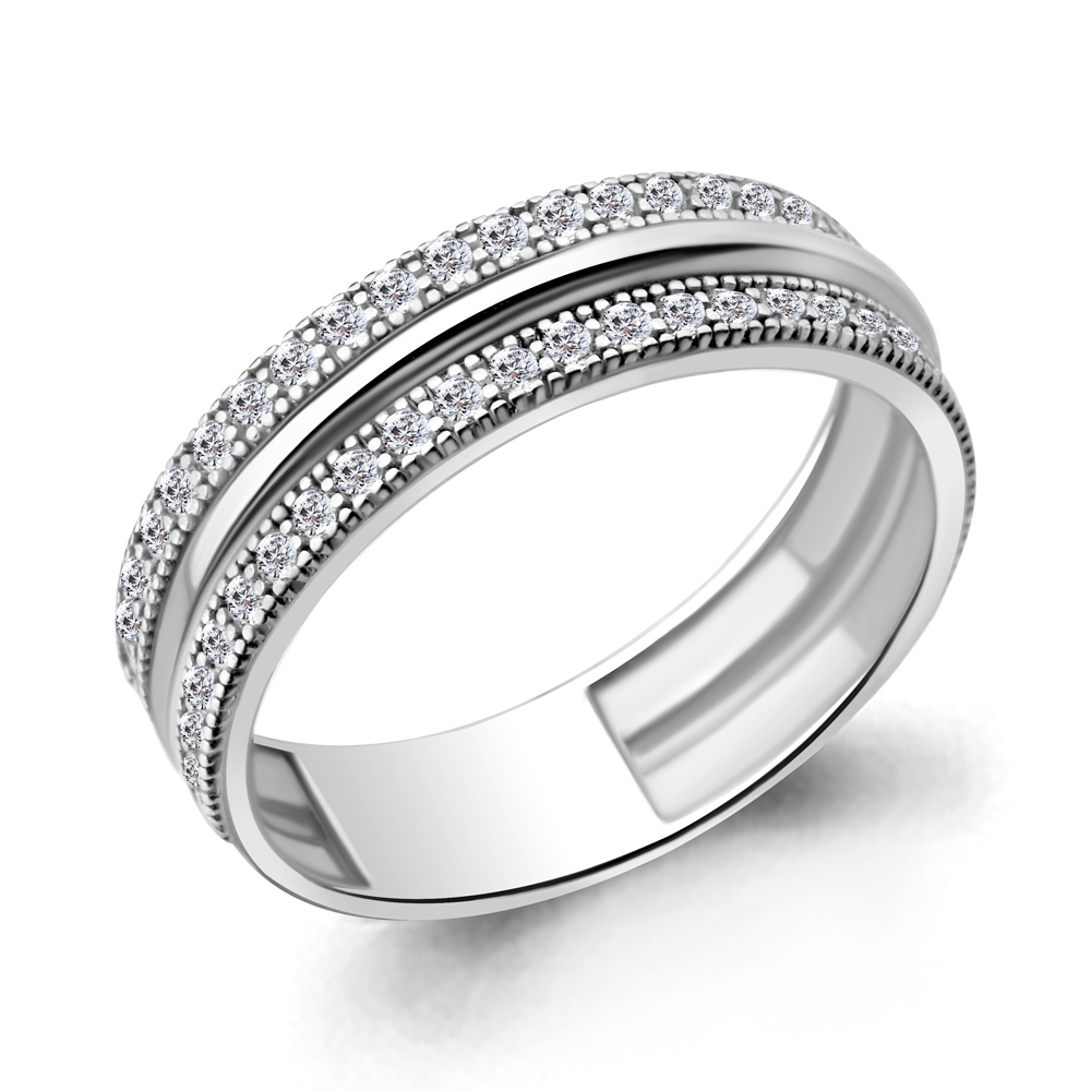 

Кольцо из серебра с фианитом р. 17,5 Aquamarine 68840А_925_р, 68840А_925_р