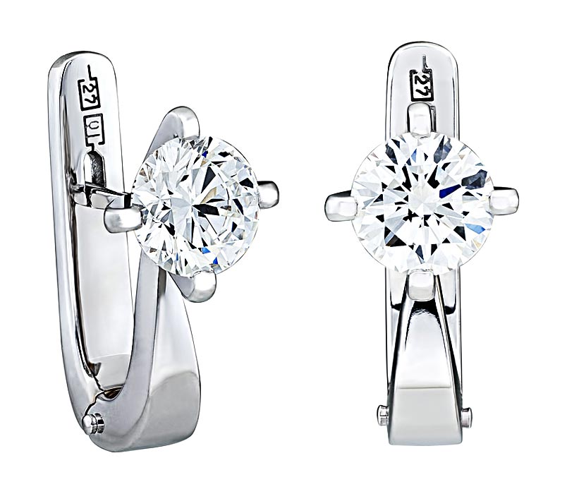 

Серьги из белого золота с бриллиантом Арт-Модерн 020111-B, 020111-B