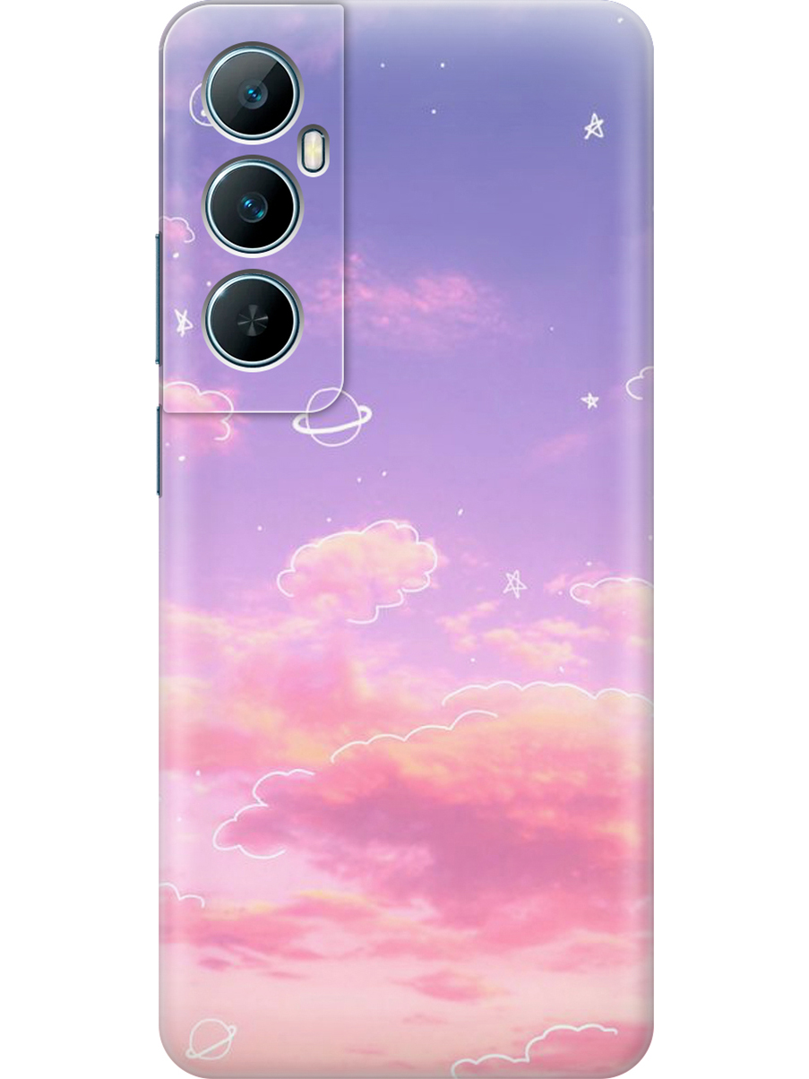 

Силиконовый чехол на Realme C65 с принтом "Розовое небо и космос", Прозрачный;серый;фиолетовый, 783983841