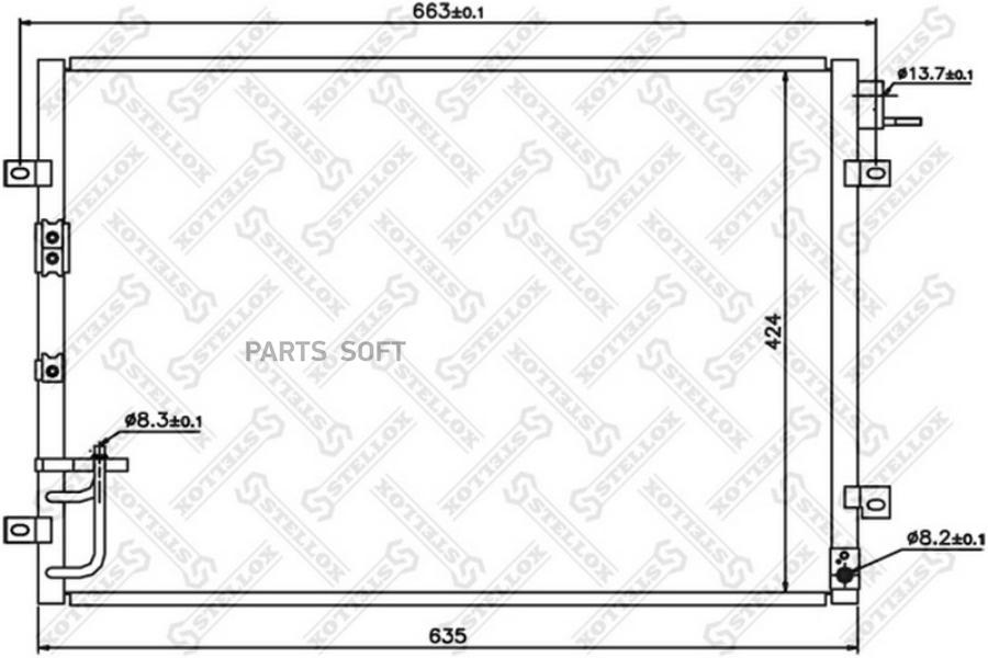 Радиатор Кондиционера STELLOX 1045365SX