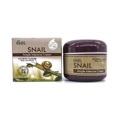 Крем EKEL для лица с экстрактом муцина улитки Ample intensive cream snail 100г