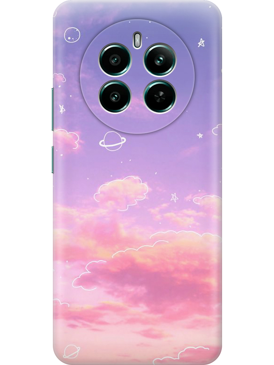 

Силиконовый чехол на Realme 12+ 5g / Narzo 70 Pro 5g с принтом "Розовое небо и космос", Прозрачный;серый;фиолетовый, 783983241