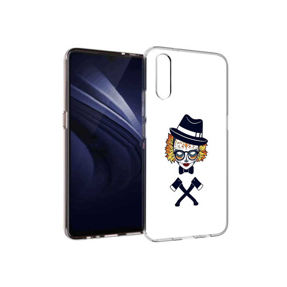

Чехол MyPads Tocco для Vivo V17 Neo девушка в маске с топорами рисунок (PT226959.388.304), Прозрачный, Tocco