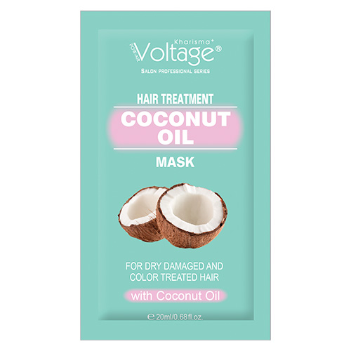 фото Маска для волос kharisma voltage с кокосовым маслом для сухих, поврежденных волос 20 мл