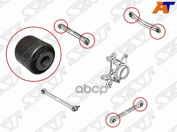 

SAT ST-4540121000B Сайлентблок задней тяги SSANG YONG KYRON 05-12/NEW ACTION 10-13/REXTON