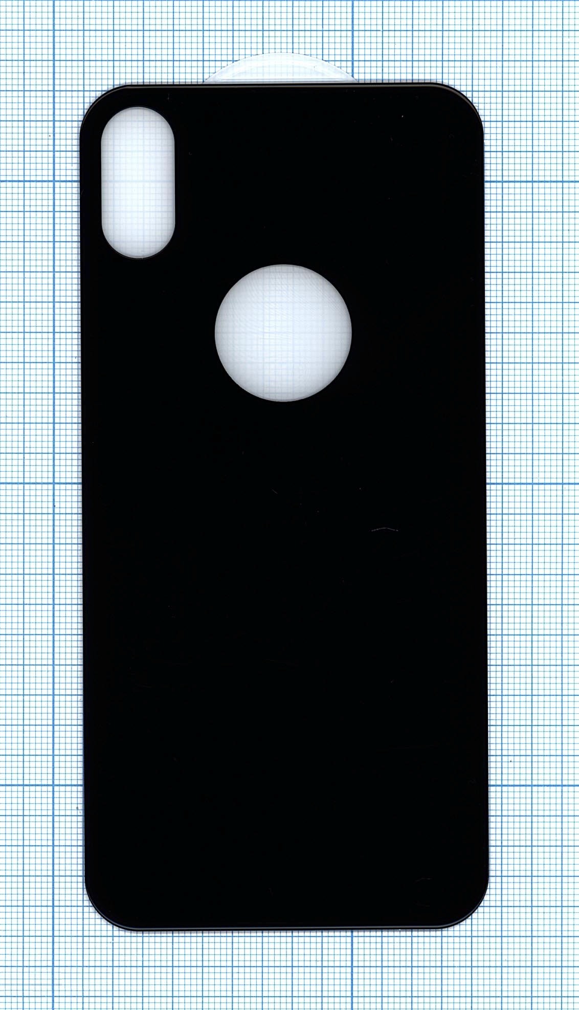 

Защитное заднее стекло для iPhone XS черное, для iPhone XS
