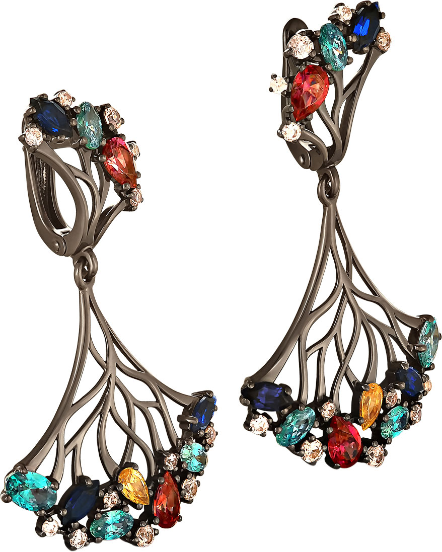 

Серьги из серебра с фианитом swarovski Kabarovsky 12-036-8189