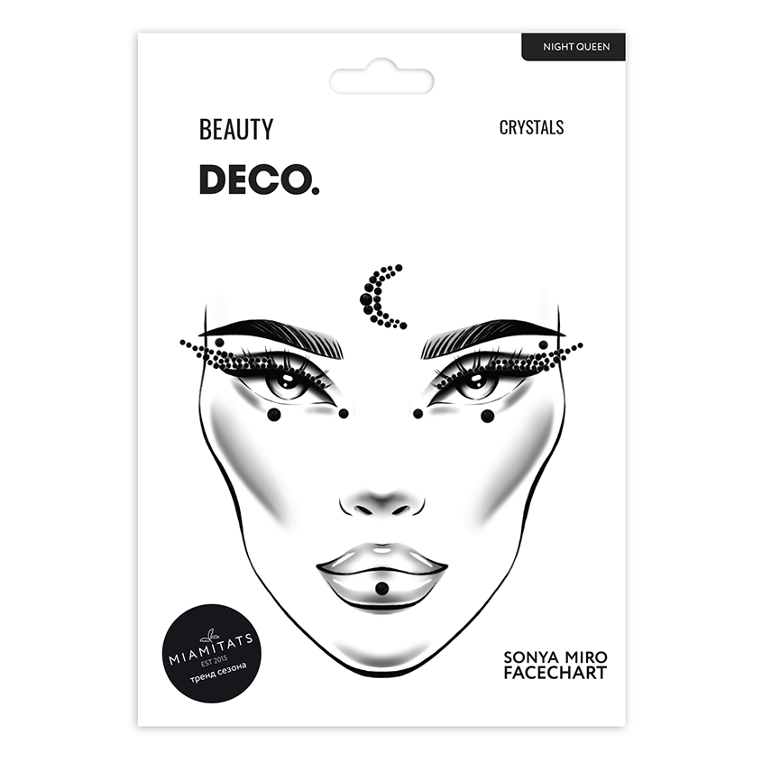 Кристаллы для лица и тела DECO. FACE CRYSTALS by Miami tattoos (Night queen)