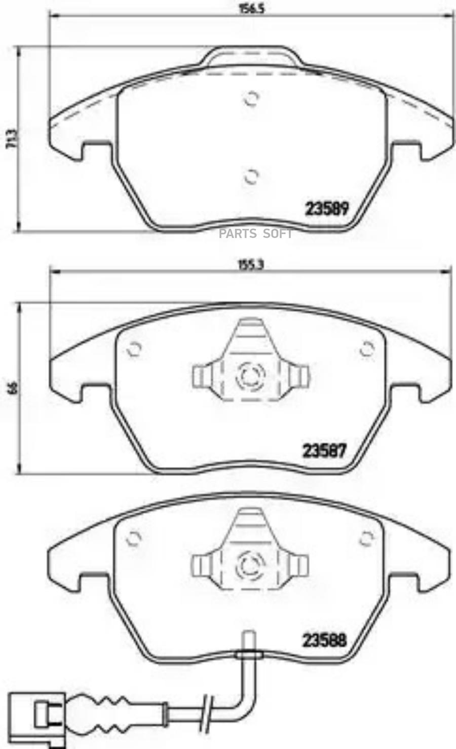 

Тормозные колодки BREMBO P85075