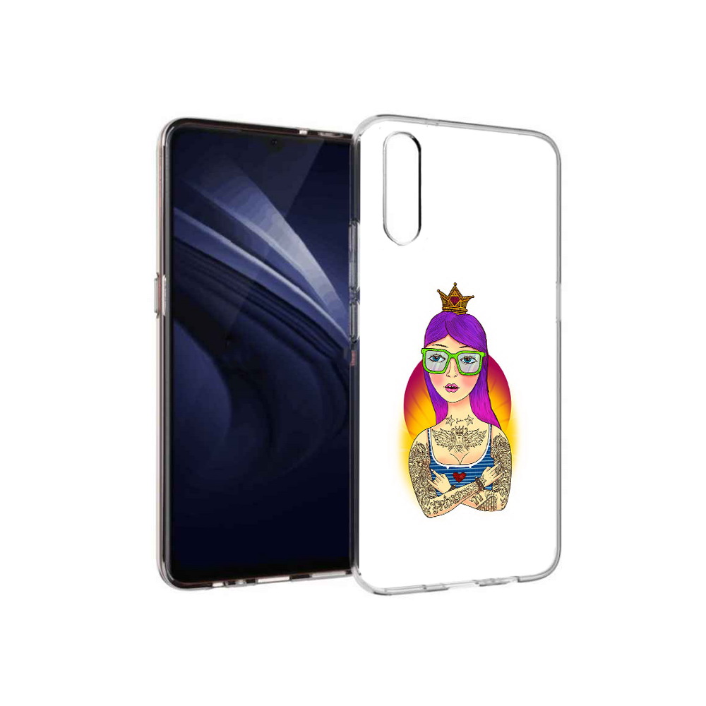 

Чехол MyPads Tocco для Vivo V17 Neo девушка в татуировках с короной (PT226959.388.305), Прозрачный, Tocco